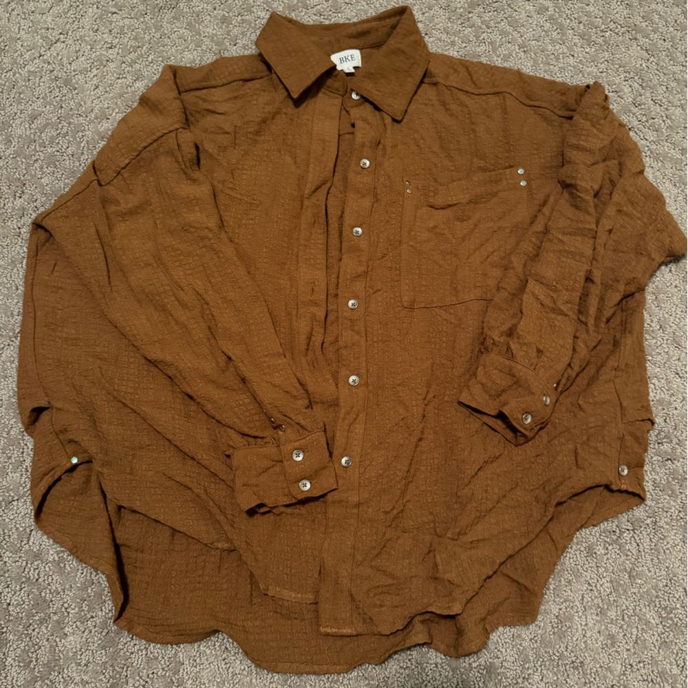 BKE Textured Tan Shirt
